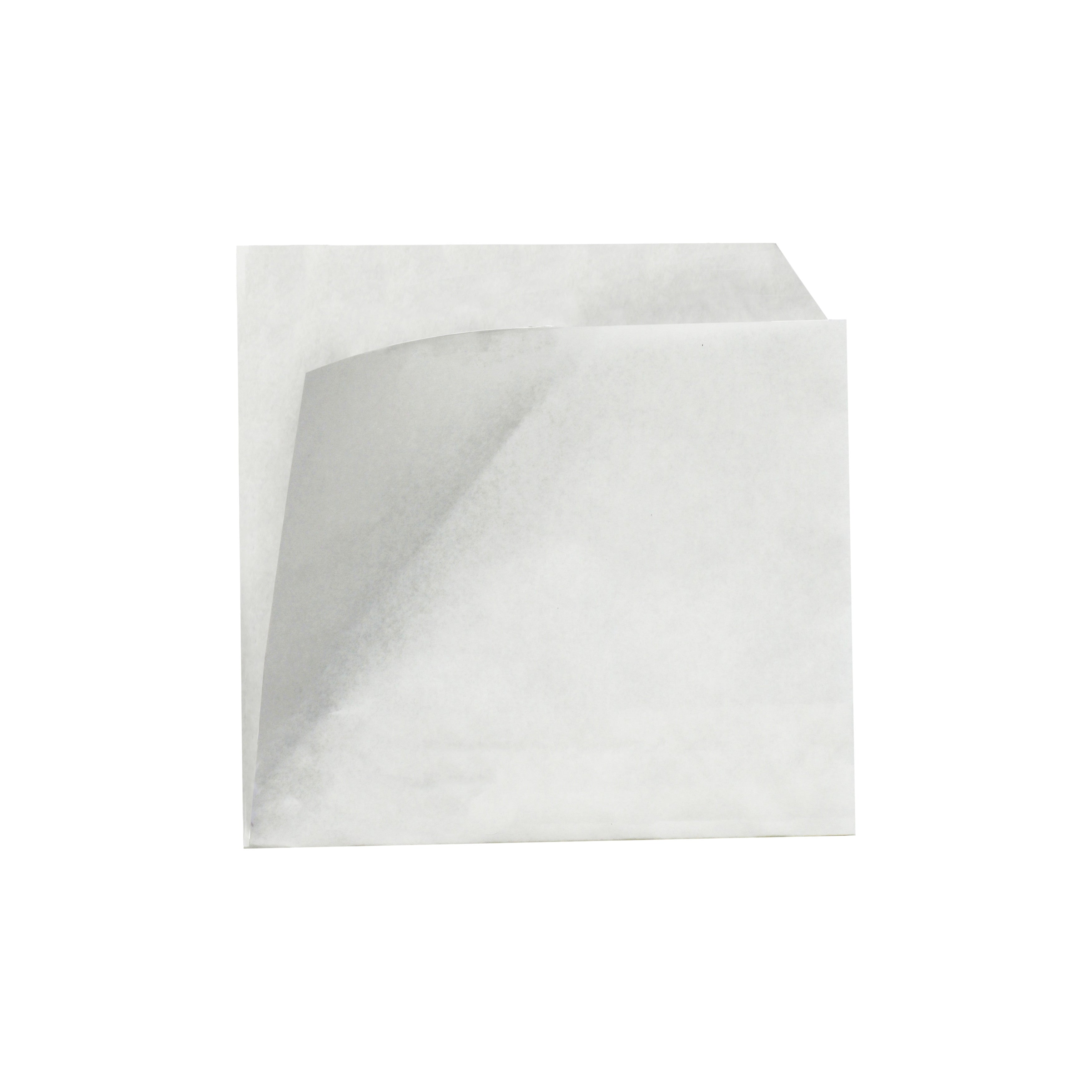 1000Pcs - Sac papier blanc ingraissable ouvert sur 2 côtés  110x110mm FirstPack - Mathon - 1