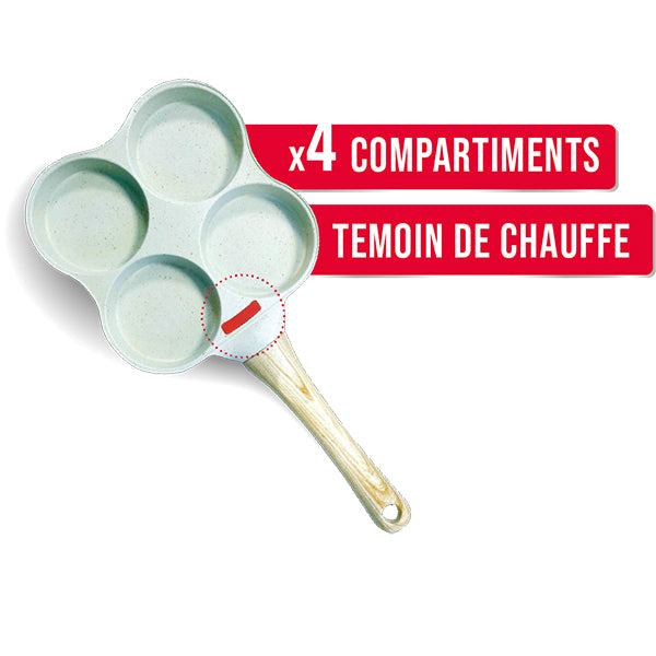 Poêle à pancakes 4 compartiments  Kitchenpro - Mathon - 2