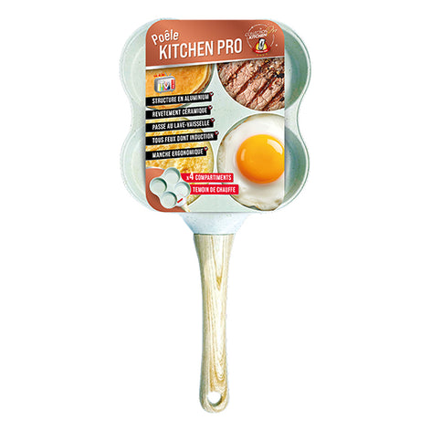 Poêle à pancakes 4 compartiments  Kitchenpro - Mathon - 1