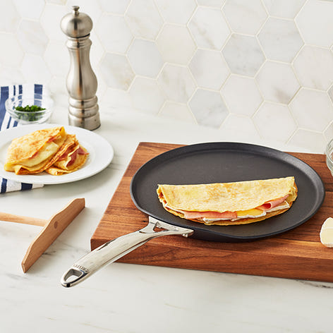 Poêle à crêpes aluminium avec revêtement céramique Castel’Pro Ultralu 24 cm Cristel - Mathon - 2