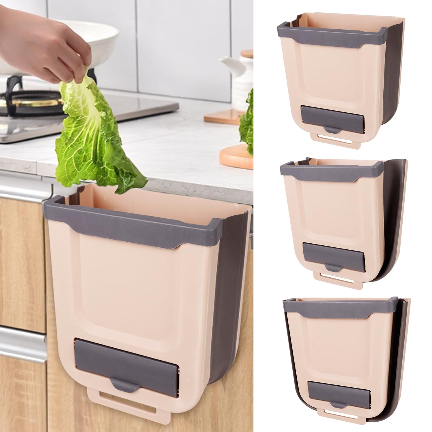 Poubelle de table de 4L avec couvercle bleu Vendos85 - Mathon