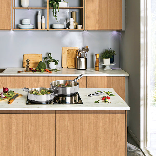 Lot 2 sauteuses tout inox Clips’Inox 24 et 28 cm avec manche et anse amovibles Mathon - Mathon - 2