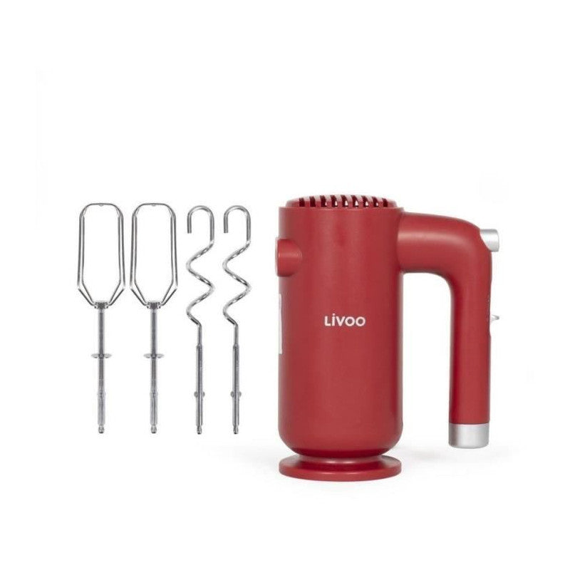 Batteur électrique - Livoo - Dop243r - 250 W - 5 Vitesses - Rouge Livoo - Mathon - 4