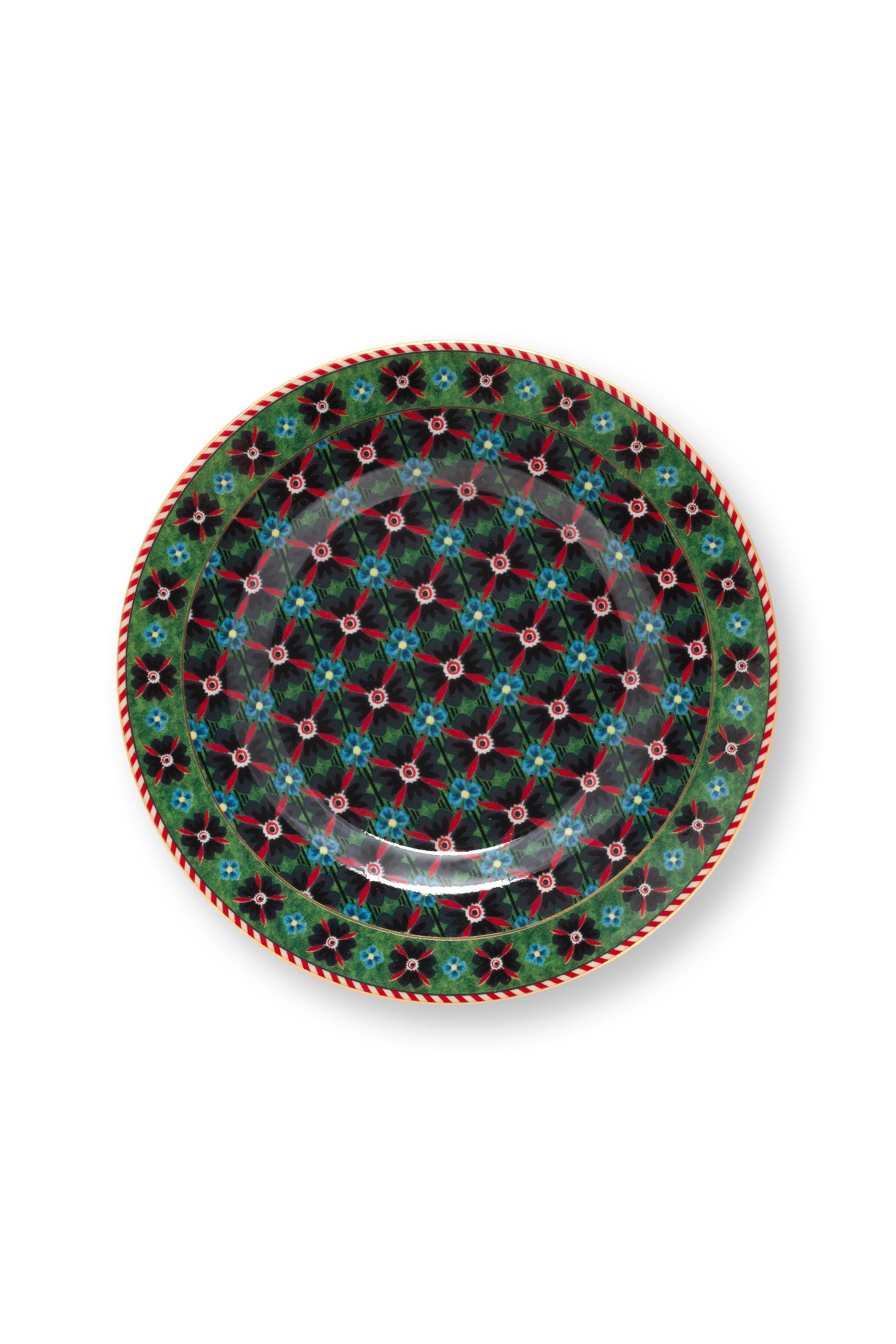 Lot de 6 Assiettes petit four Berry Blues Vert - 12cm Pip Studio - Mathon