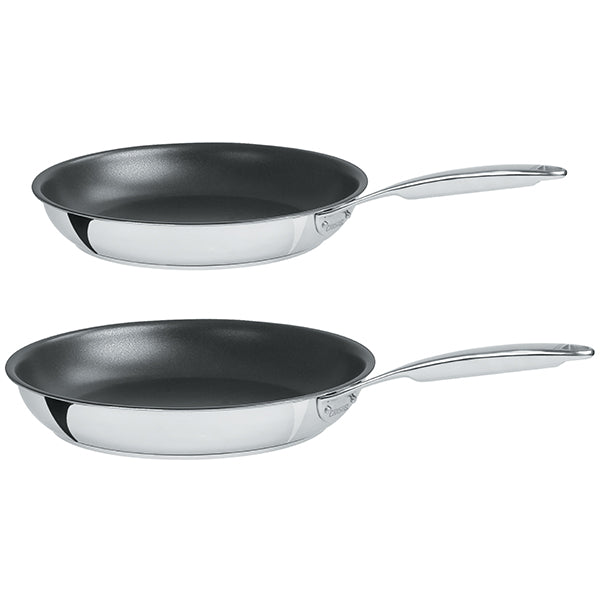 Lot de 2 poêles inox antiadhérentes Exceliss Castel