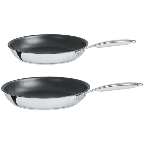 Lot 2 poêles inox antiadhérentes Castel