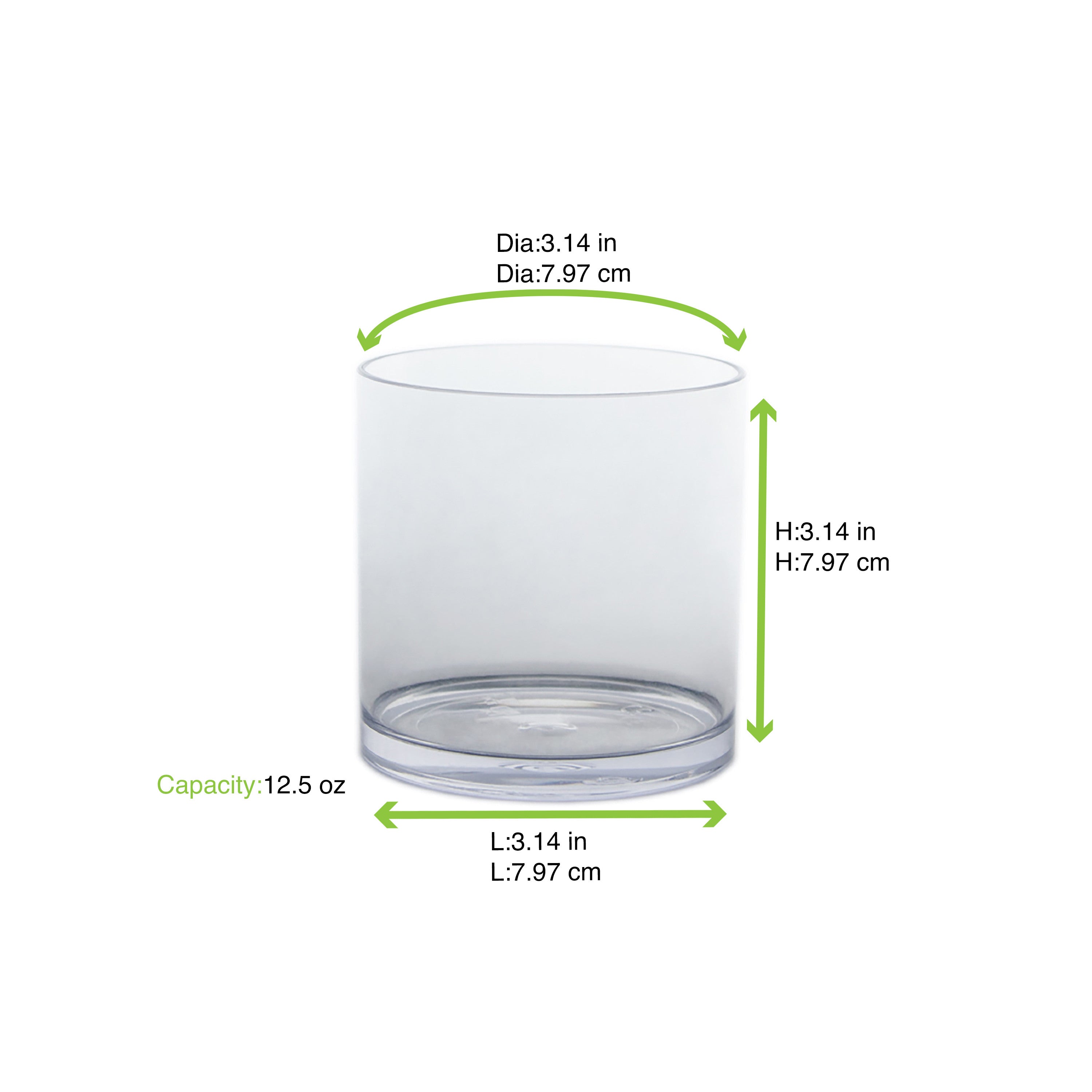 36Pcs - CUPOLY Verre en PET réemployable transparent   H80mm 370ml FirstPack - Mathon - 2