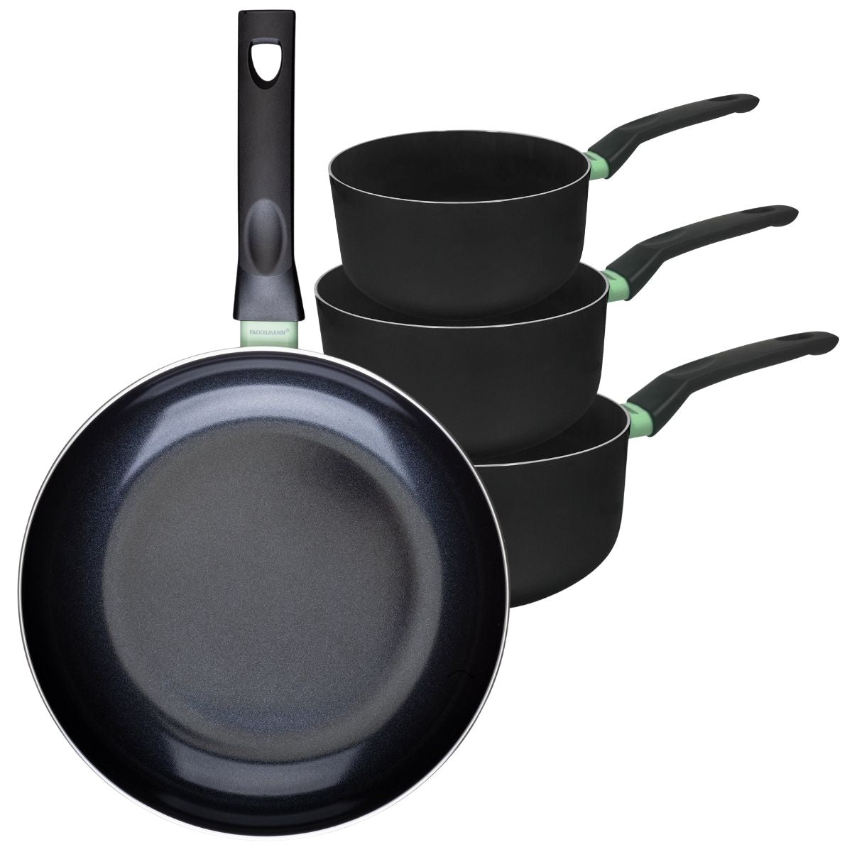 Ensemble de 1 poêle de 30 cm et 3 casseroles 16, 18 et 20 cm  Brandao Fackelmann - Mathon - 1