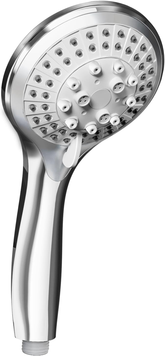 Pommeau de douche argent 5 jets haute pression Vendos85 - Mathon