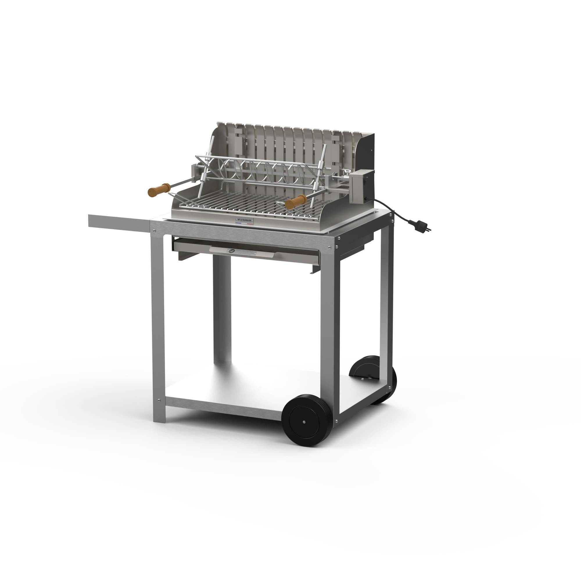 Barbecue Mendy Inox 54*32 Sur Chariot Le Marquier - Mathon