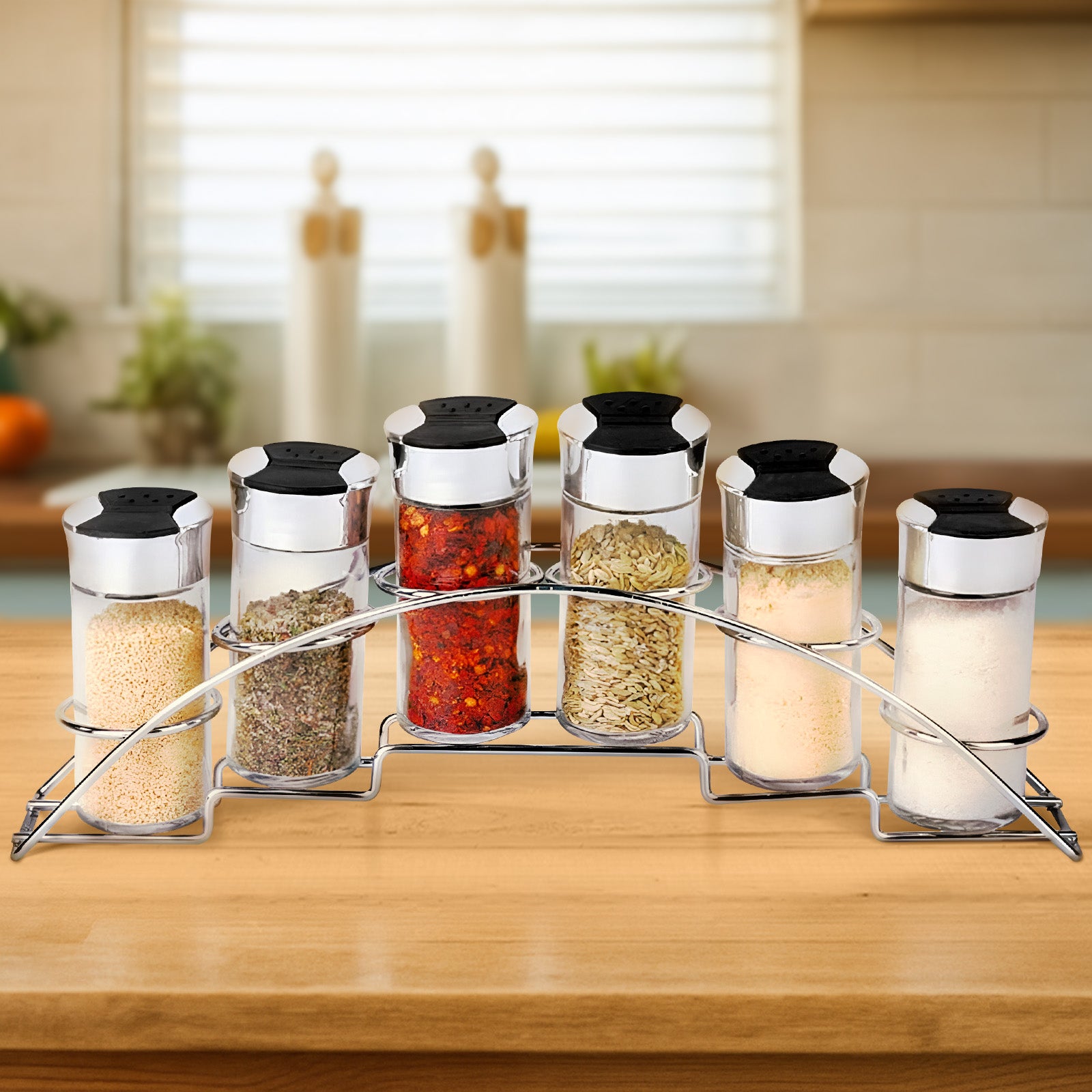 Set 6 Bocaux avec Support Inox Cheffinger - Mathon - 2