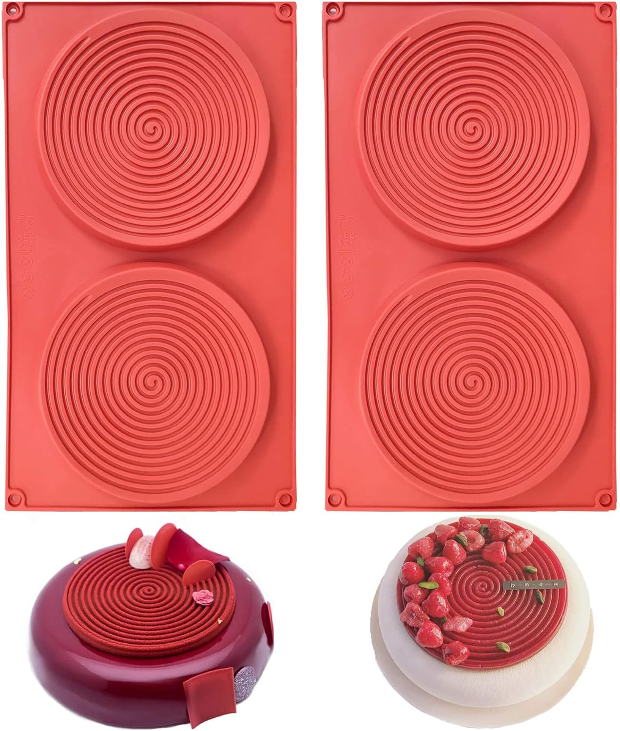 Moule en silicone en forme de spirale plat pour gâteau en spirale Vendos85 - Mathon
