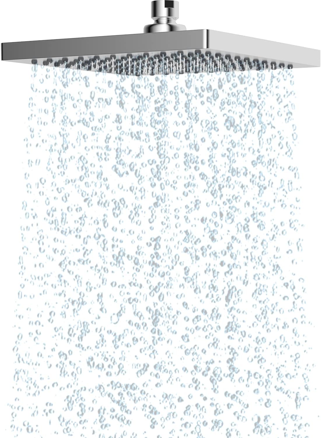 Pommeau de douche plafond carré chrome effet pluie 8’’ Vendos85 - Mathon