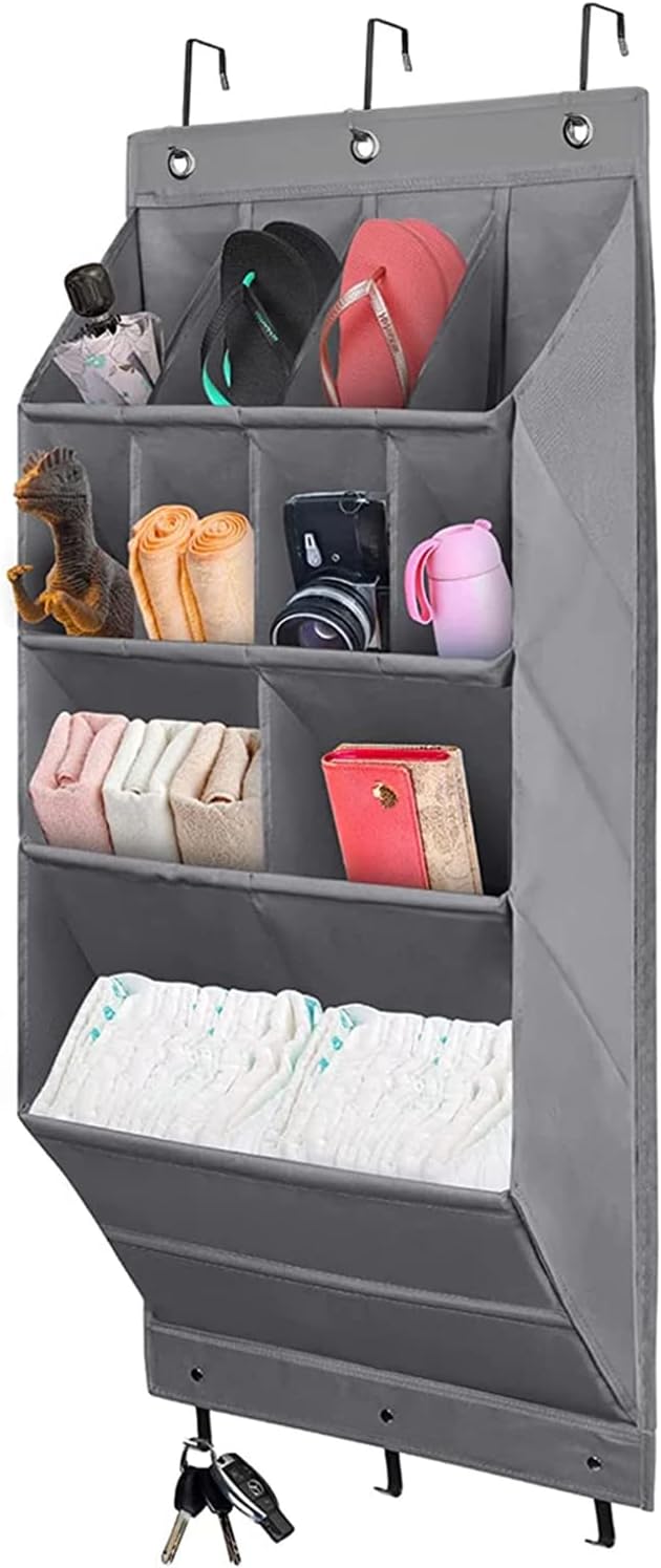 Rangement Chaussure Suspendu Sur Porte avec 6 Crochets, Sac de Rangement de 11 Grandes Poches Profondes Vendos85 - Mathon