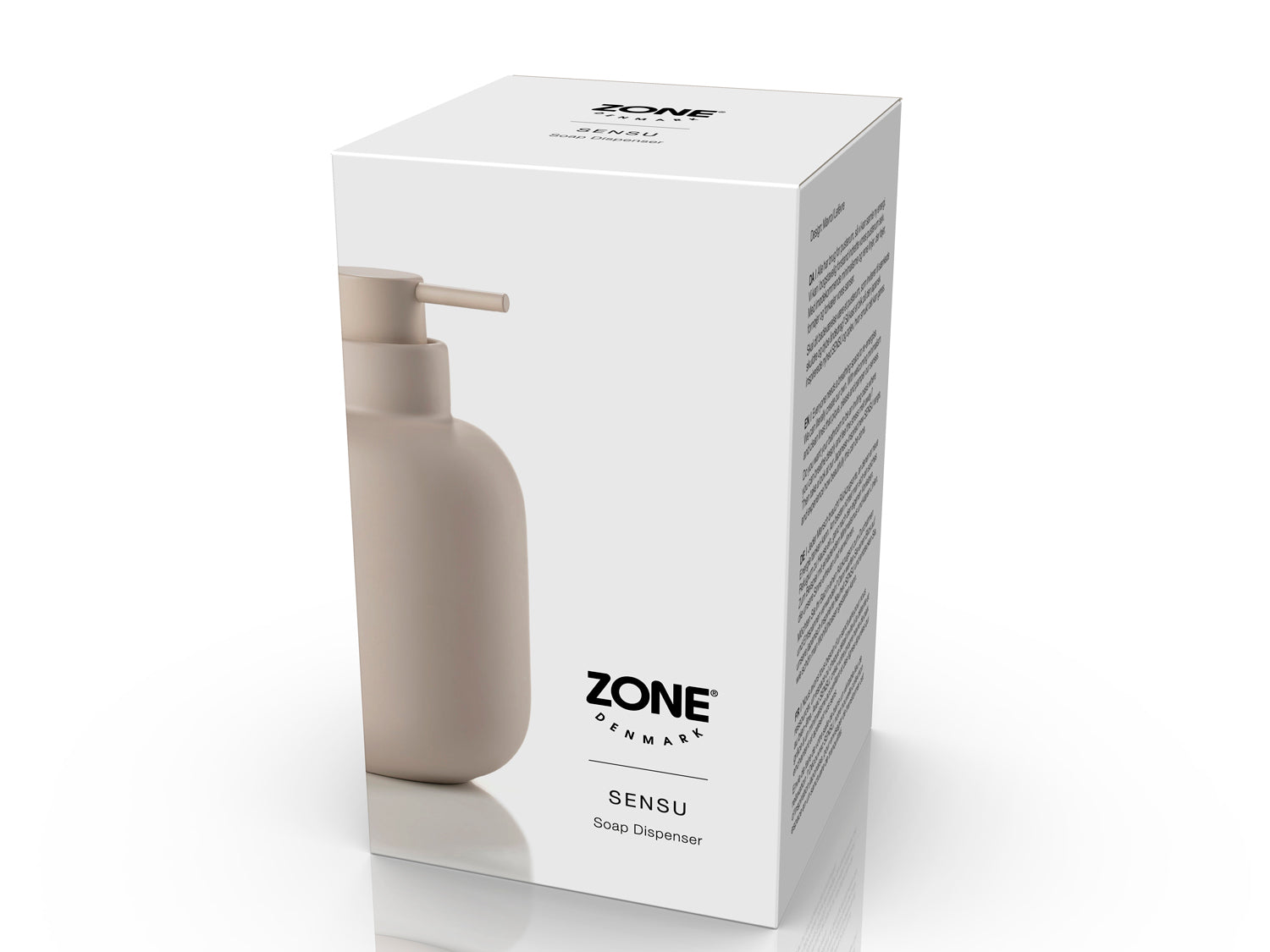 Distributeur de savon Sensu en Grès/ABS Sable Zone Denmark - Mathon - 2