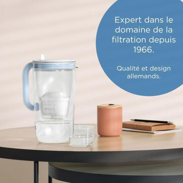 Carafe Filtrante En Verre Brita - Model One Bleue - Capacité 2,5l Dont Brita - Mathon - 6