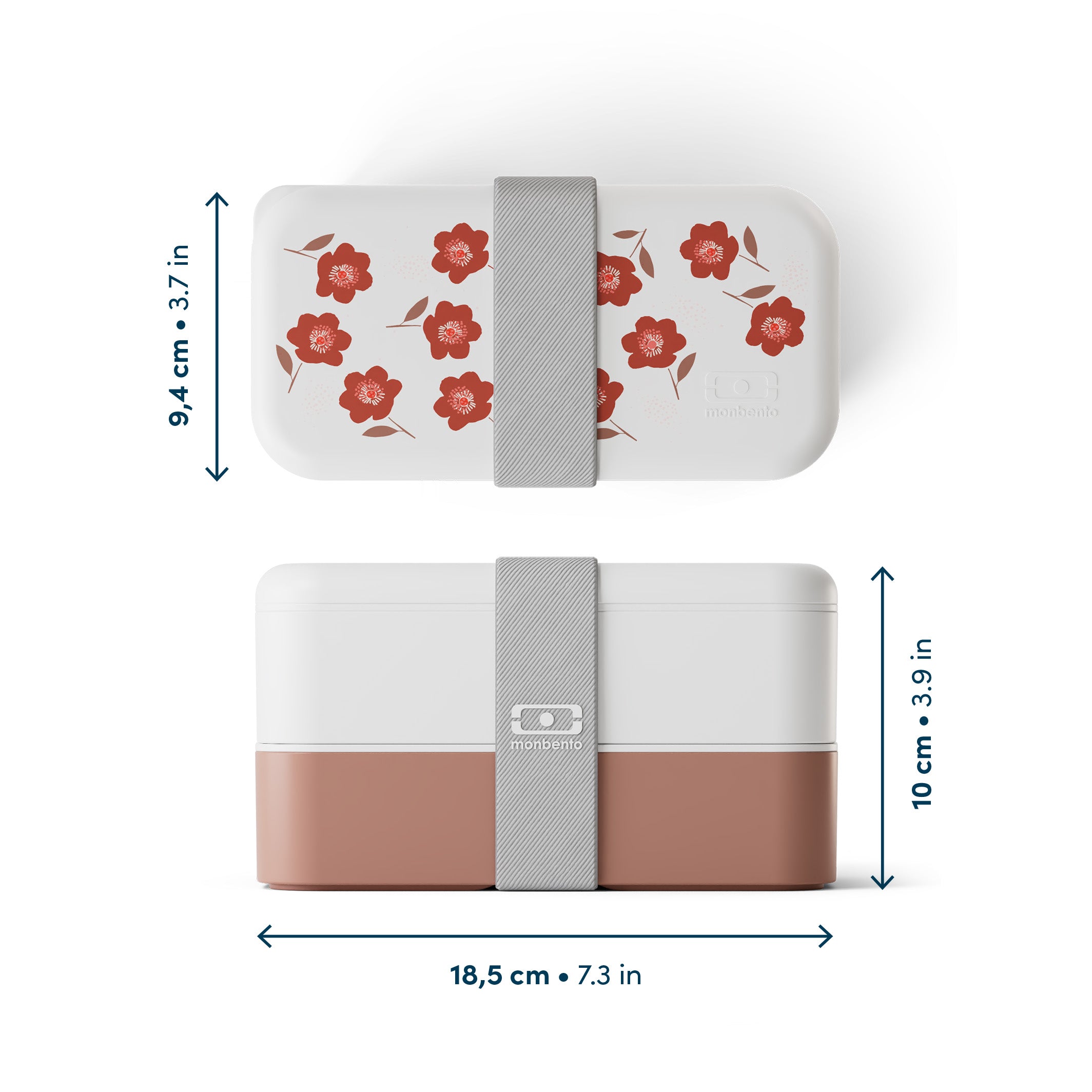 Lunch box 2 compartiments Original 1L Made in France Rose Poppy Monbento - Mathon - 5