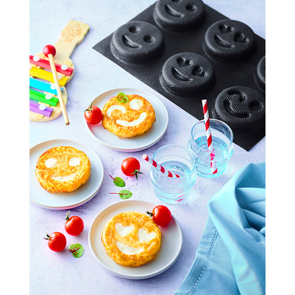 Moule 6 Smileys en silicone Flexipan - Mathon - 2