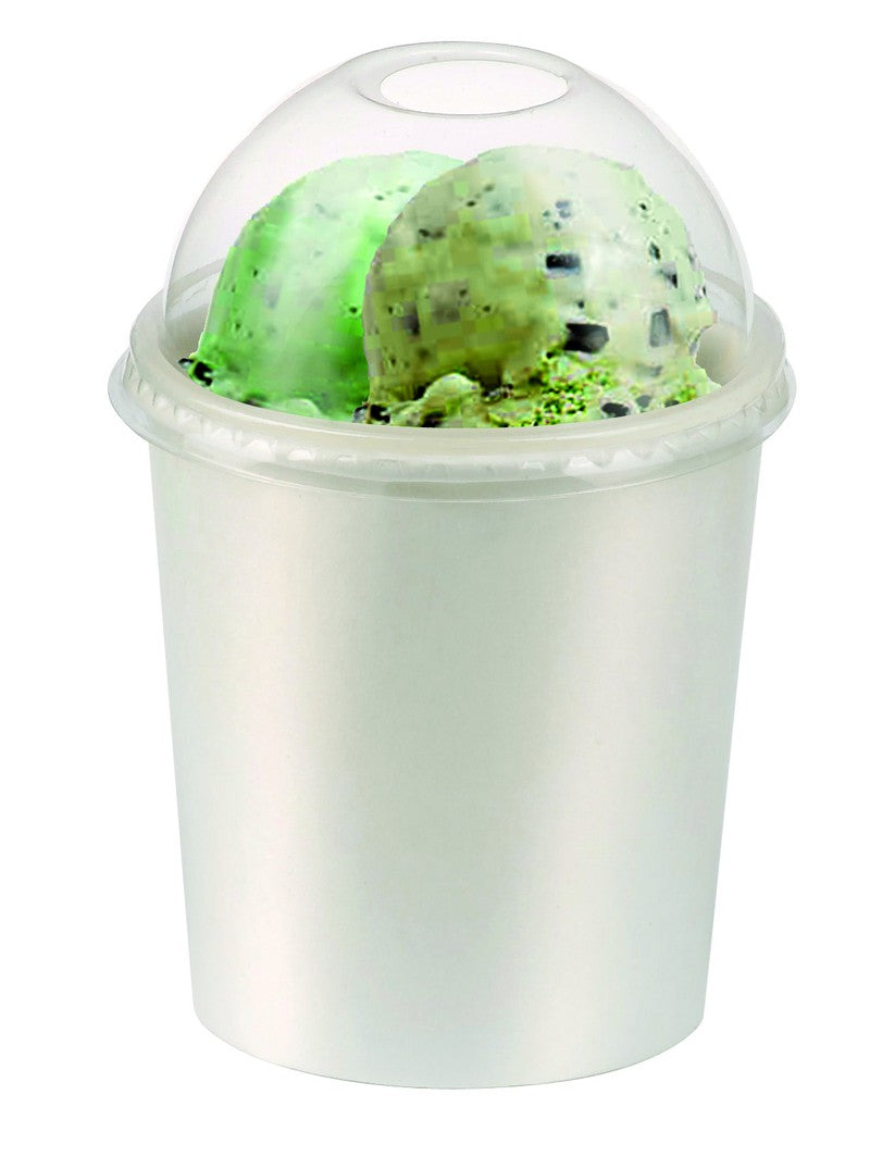 25Pcs - Pot carton blanc chaud et froid avec couvercle carton   H85mm 350ml FirstPack - Mathon - 2