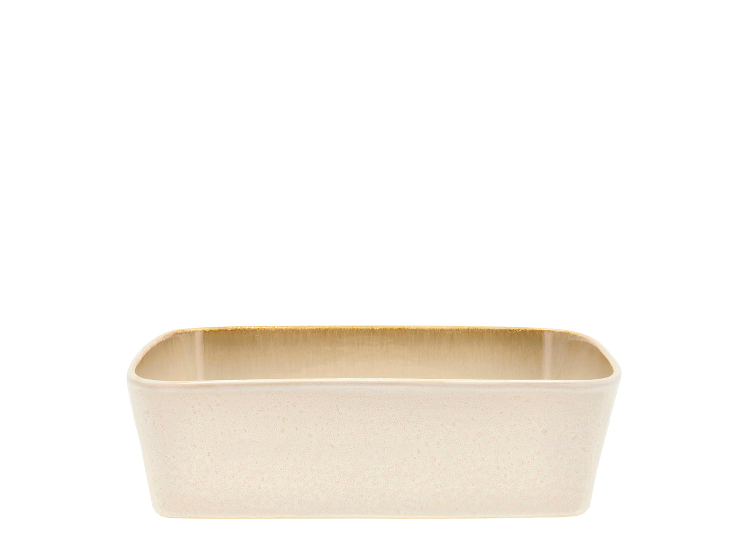 Plat rectangulaire GASTRO en grès émaillé Crème/Crème Bitz - Mathon - 1