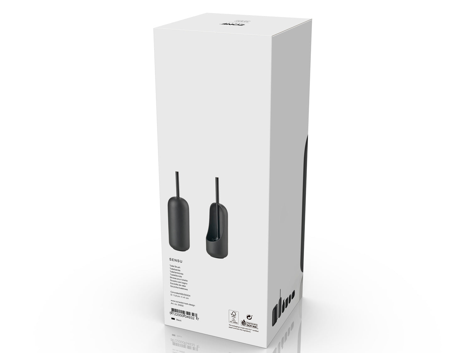 Brosse de toilette Sensu en Béton Noir Zone Denmark - Mathon - 4