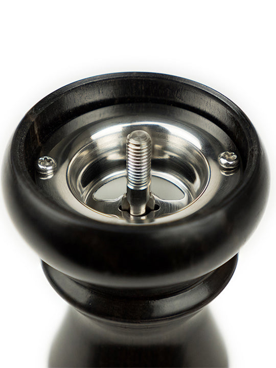 Paris Icône Moulin à sel manuel en bois laqué noir, u