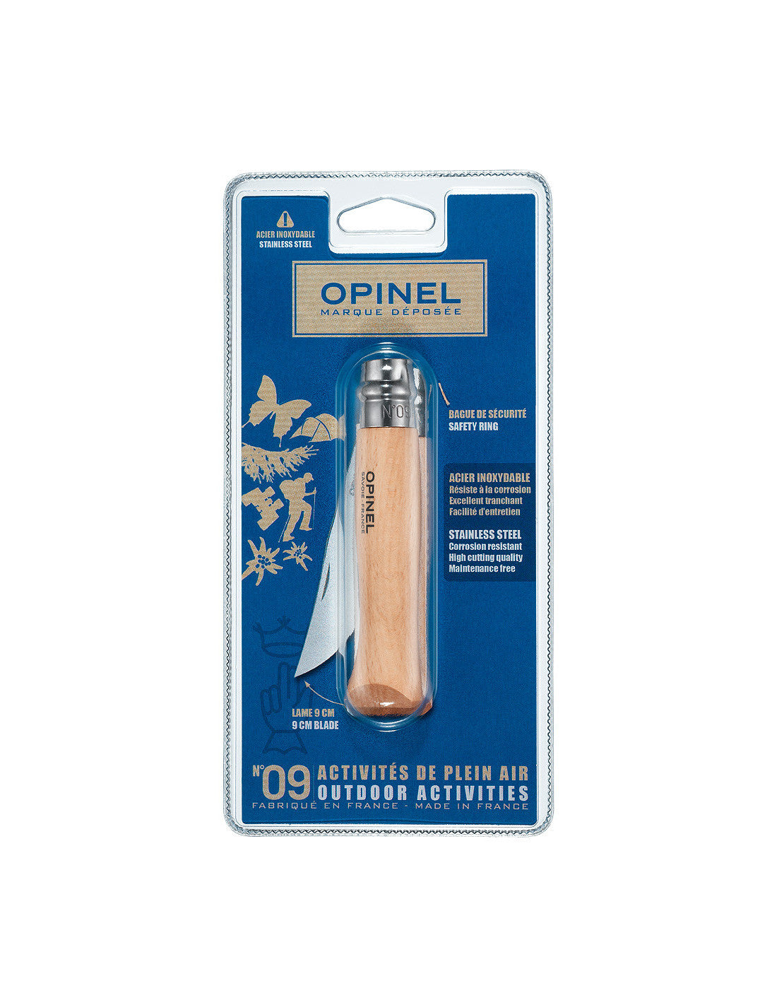 Opinel Blister N°9 Inox OPINEL - Mathon