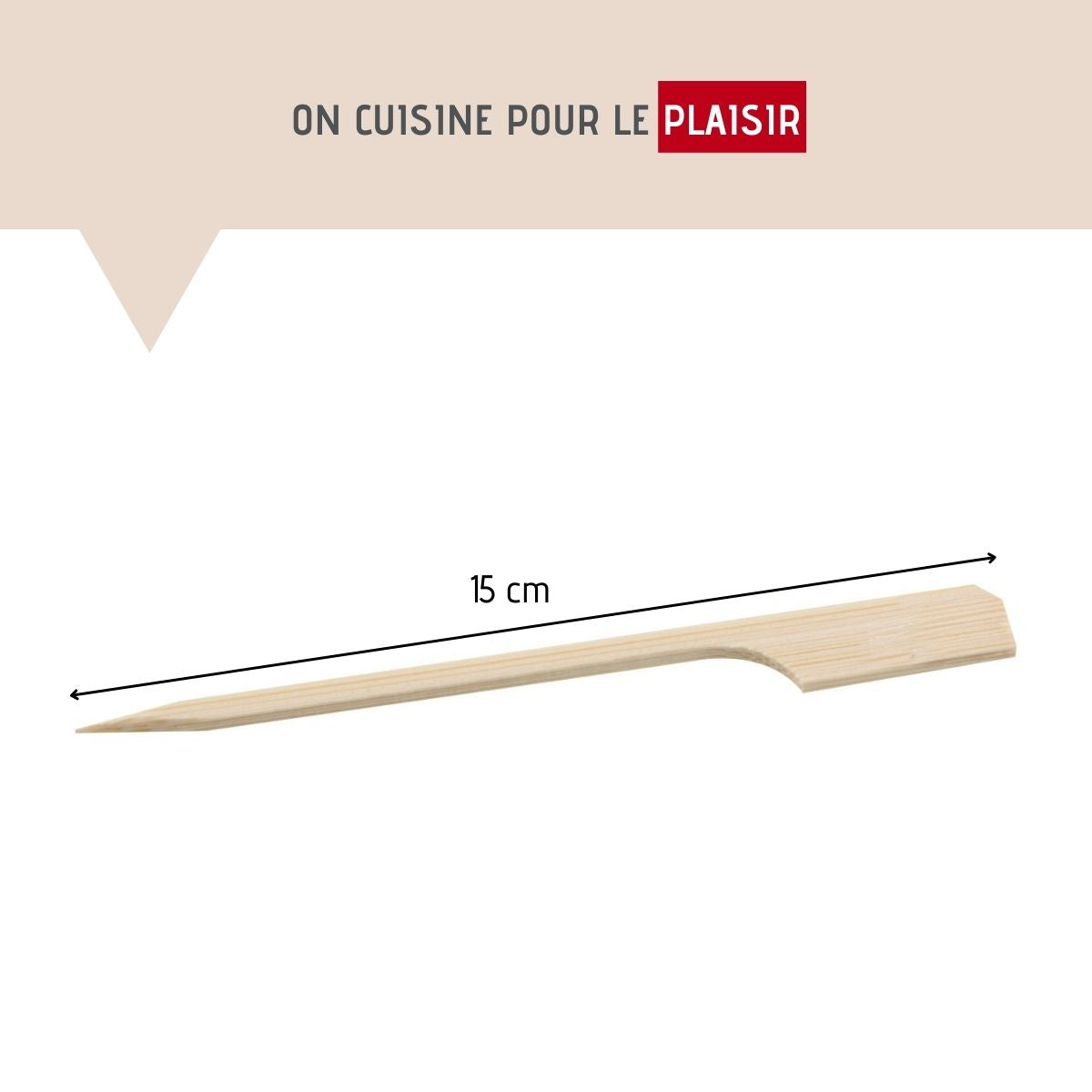 Lot de 50 piques à brochettes 15 cm en bambou FSC  Basic Fackelmann - Mathon - 6