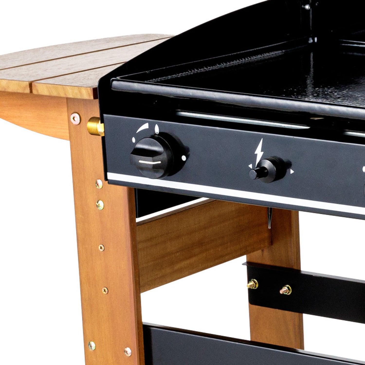 Plancha à gaz ASCAIN 2 feux 6kW - Bois Somagic - Mathon - 2