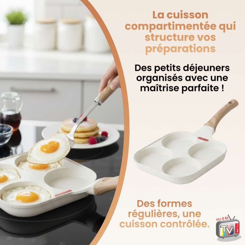 Poêle à pancakes 4 compartiments Kitchenpro - Mathon - 6