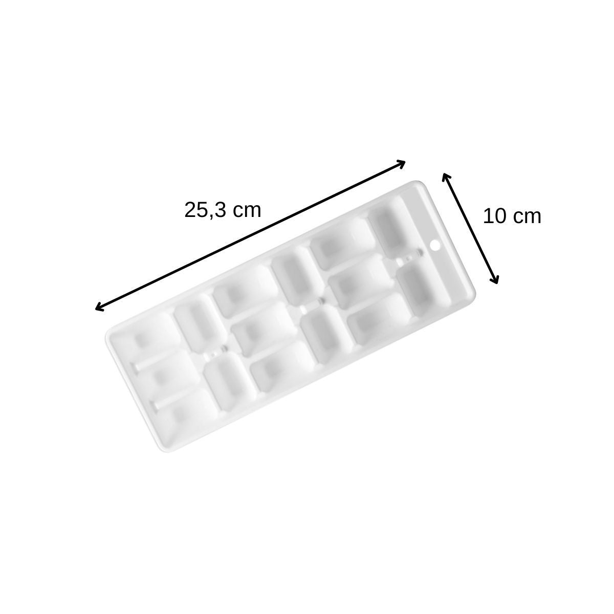 Lot de 3 bacs à glaçons de 15 glaçons en plastique blanc Fackelmann - Mathon - 3