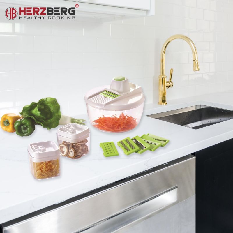 Trancheuse à légumes avec récipients Herzberg HG8032 Herzberg - Mathon - 6