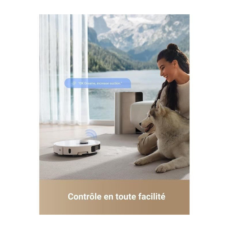 L40 Ultra Robot Aspirateur Laveur Avec Serpilliere Amovible Et Relevable - Brosse Latérale Extensible Et Relevable -11 0 Dreame - Mathon - 6