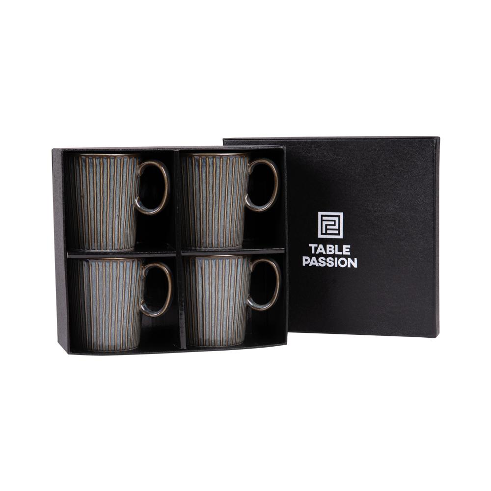 Coffret de 4 mugs Liv bleu 35 cl Table passion - Mathon - 2