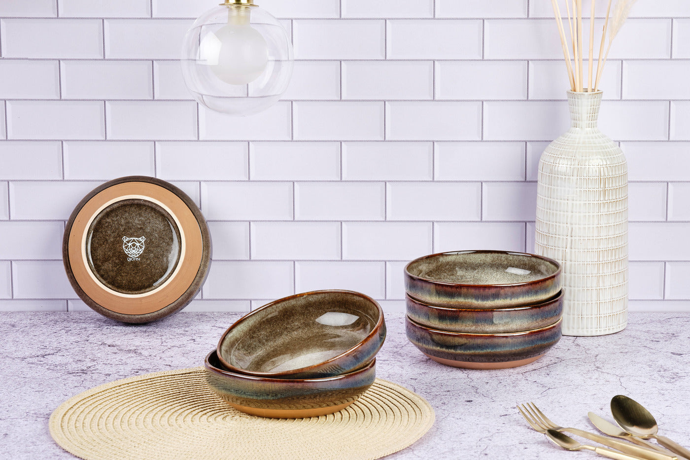 Bol GENESIS Ø17cm - 6 pièces - Basalte Björn - Mathon - 2