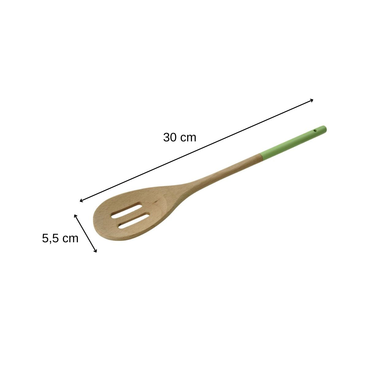 Cuillère de cuisine en bois ajourée 30 x 5,5 cm Tasty Green Tasty - Mathon - 3