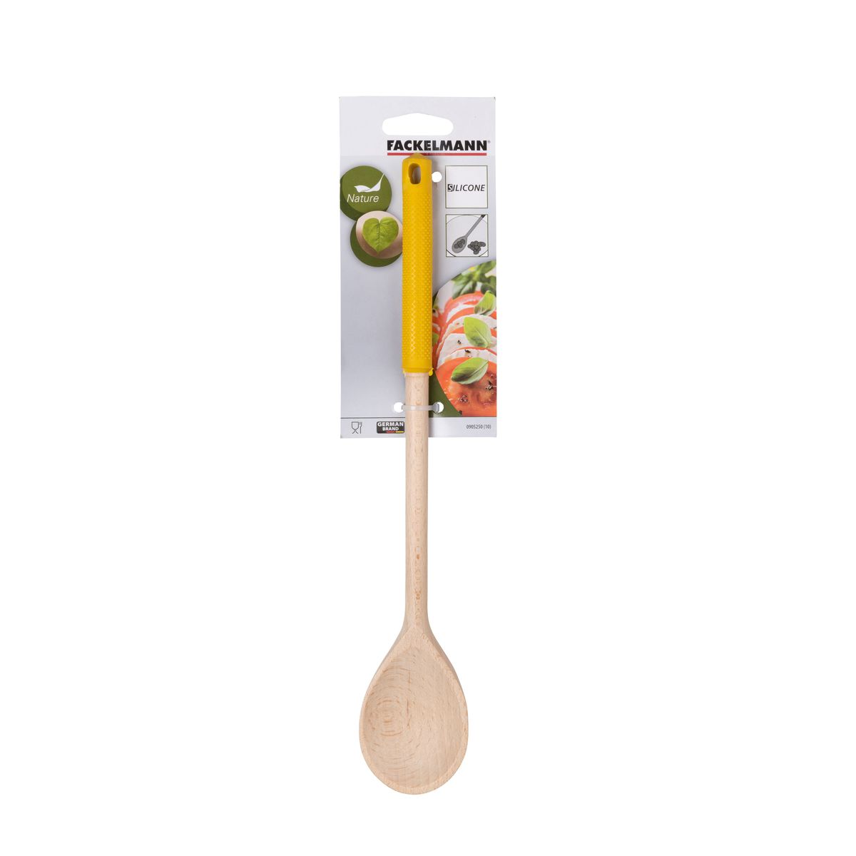 Cuillère de cuisine en bois avec manche en silicone coloré  Wood Edition Fackelmann - Mathon - 2