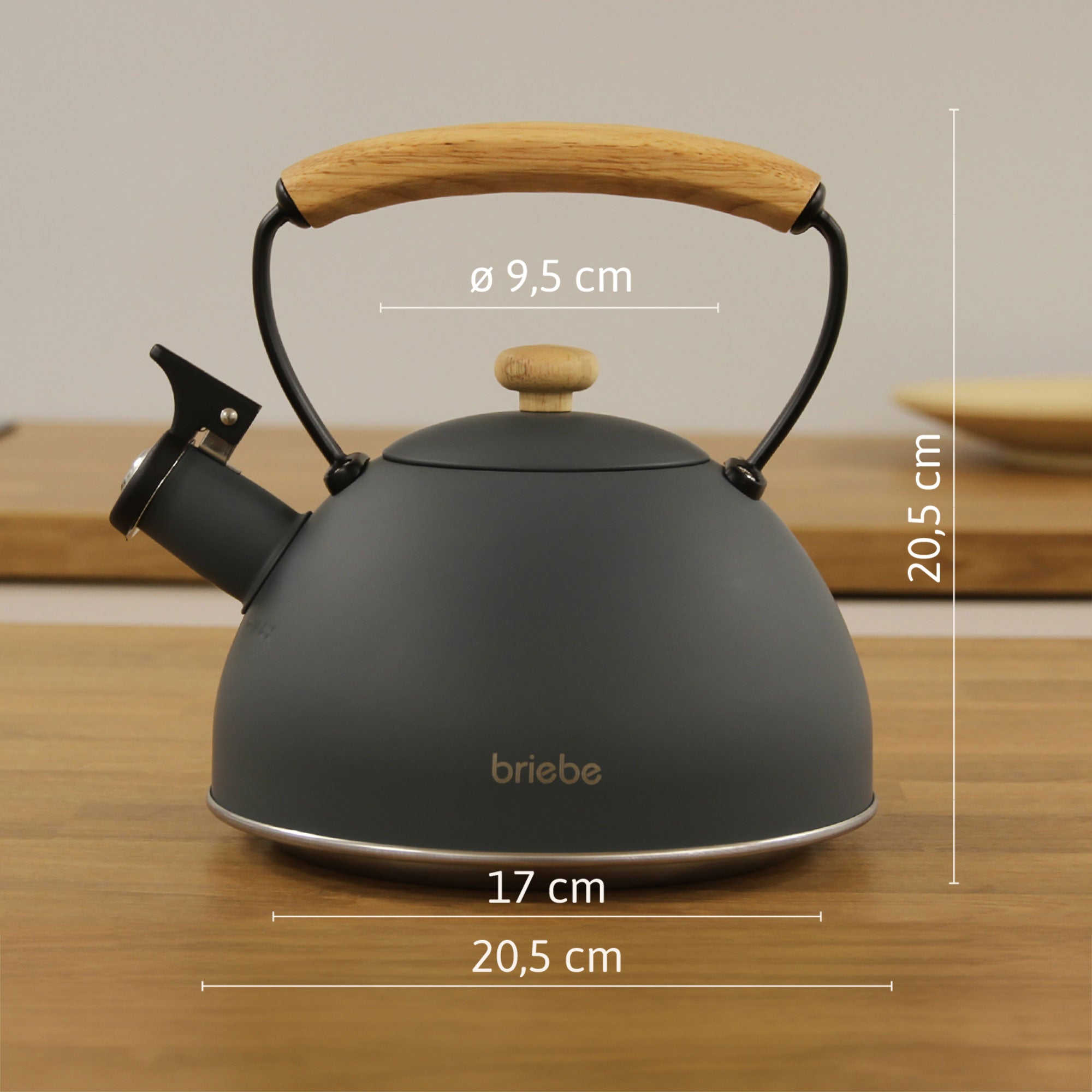 Nordic Ensemble Grille Pain 2 Fentes Larges, Bouilloire Sifflante Induction 2,3L 870 Gris SKT1177GRY - Mathon - 9