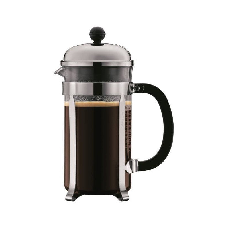 Bodum Chambord Set Cafetiere A Piston - 8 Tasses - 1l - Gris - Avec 2 Verres Double Paroi Pavina 0,35l Bodum - Mathon - 2