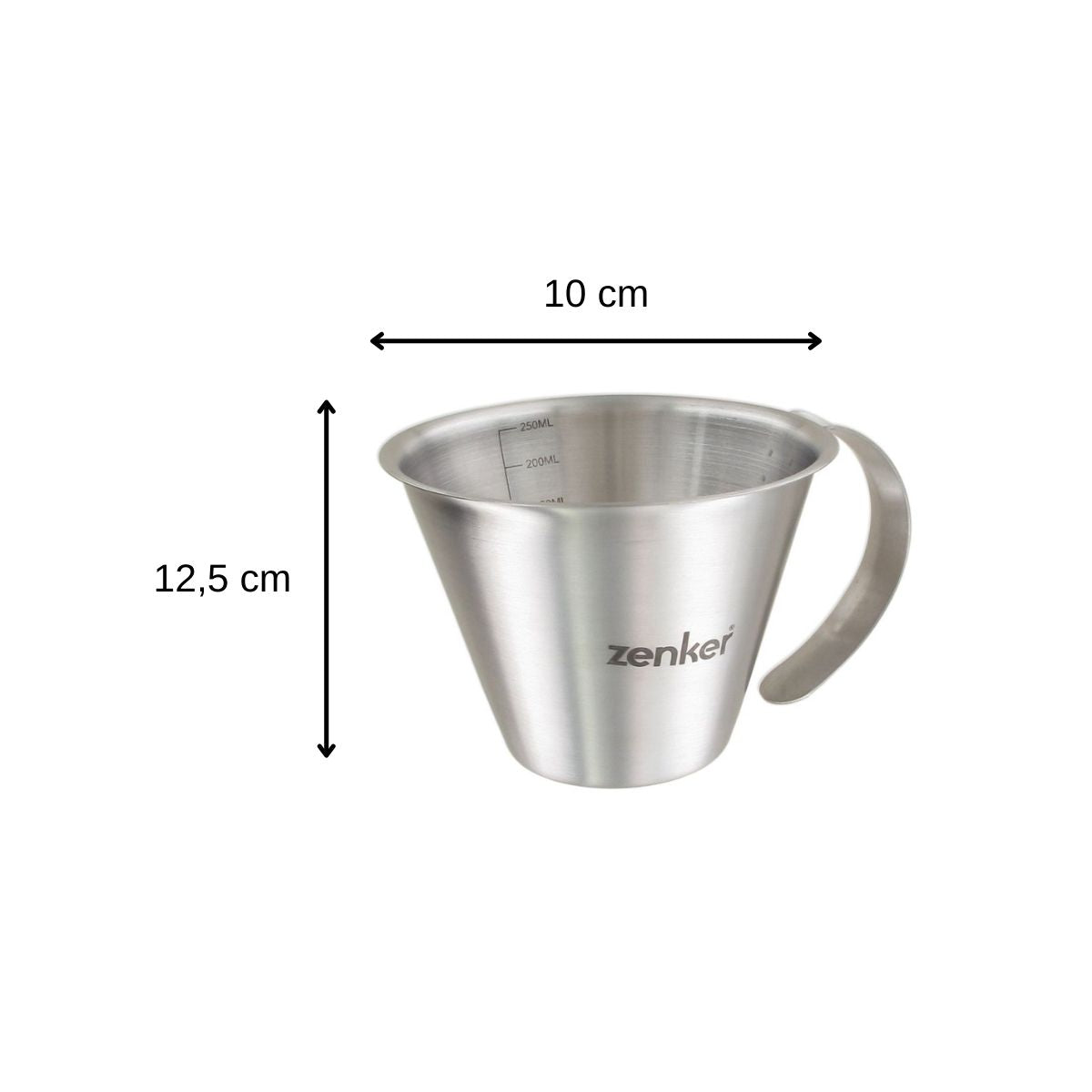 Set de 2 verres doseurs gradués en inox 250 ml et 1 litre Zenker Zenker - Mathon - 3