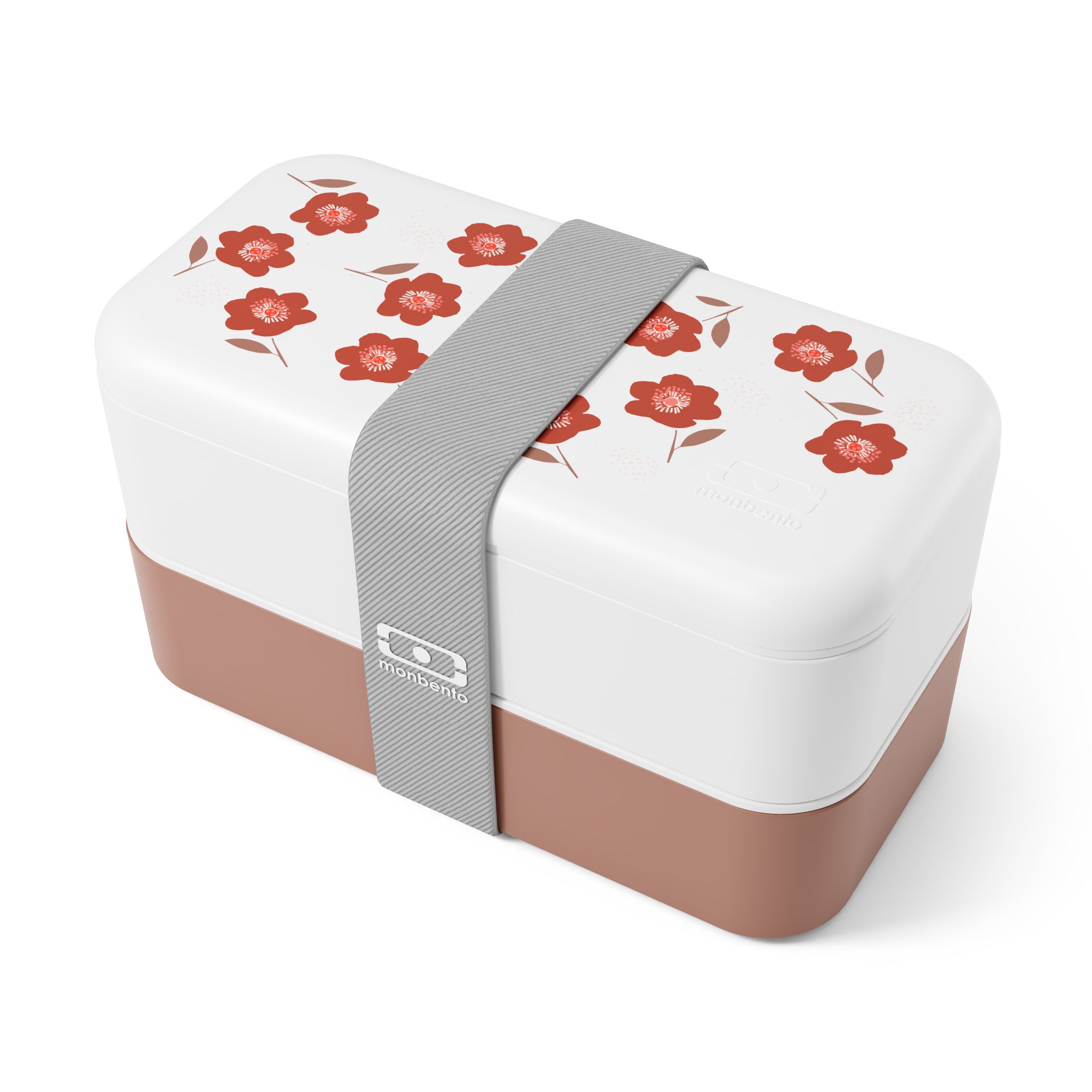 Set repas lunch box 2 étages 1L rose Poppy + accessoires Monbento - Mathon - 2