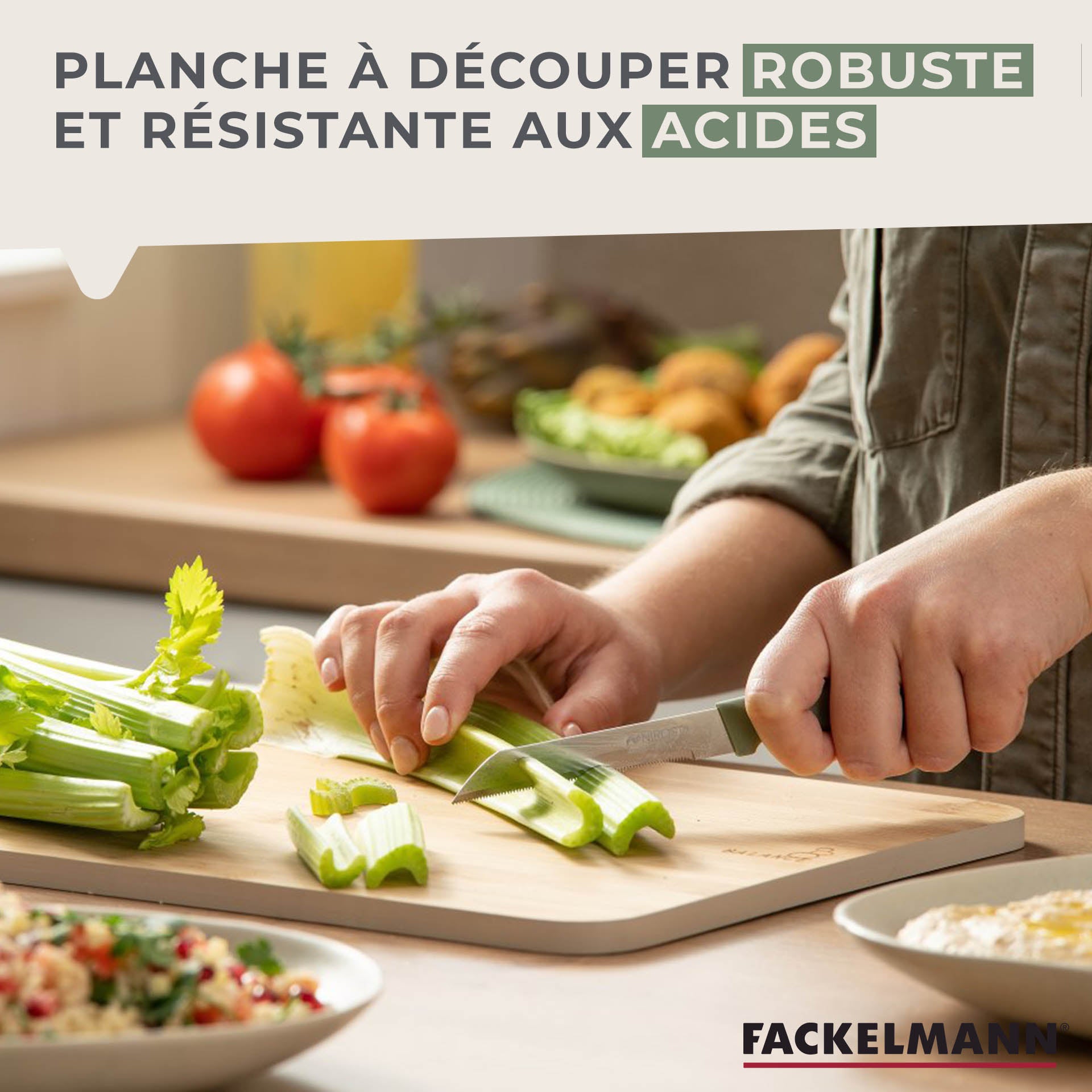 Planche à découper en bambou 40 x 26 cm  Balance Fackelmann - Mathon - 5