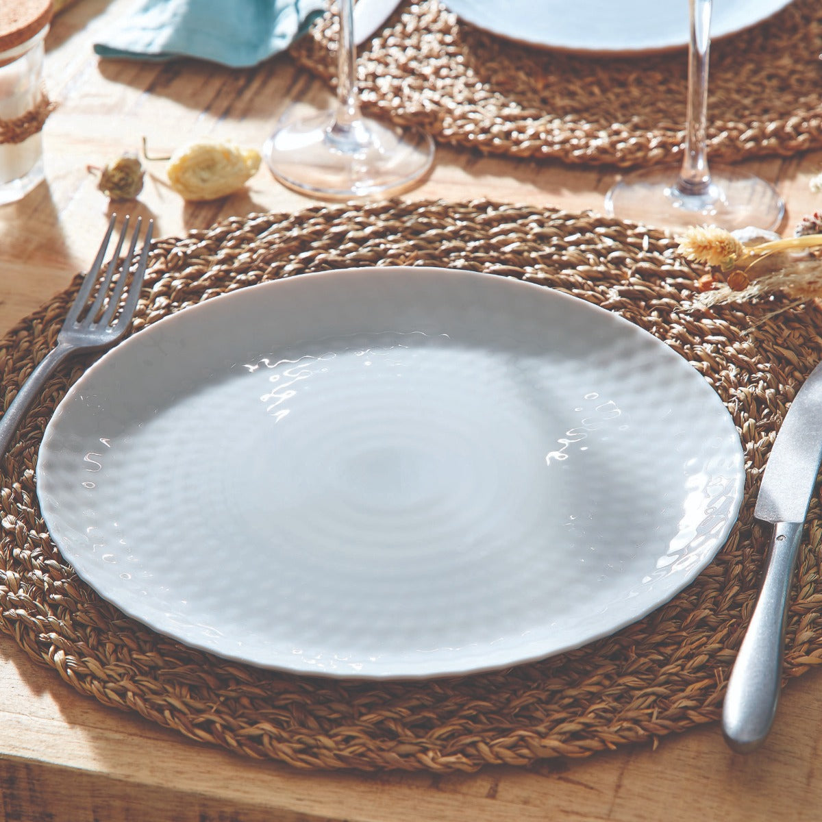 Assiette plate grise 25 cm Pampille Luminarc - Mathon - 4