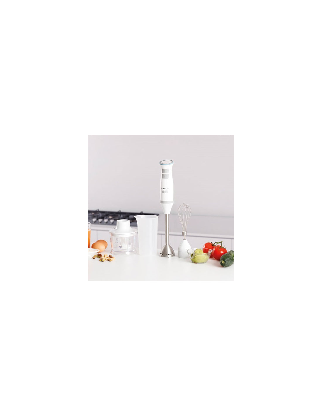 Mixeur Plongeant Pied Inox 1200w 20 Vitesses Hachoir Bol Doseur Blanc Bleu Taurus - Mathon - 5