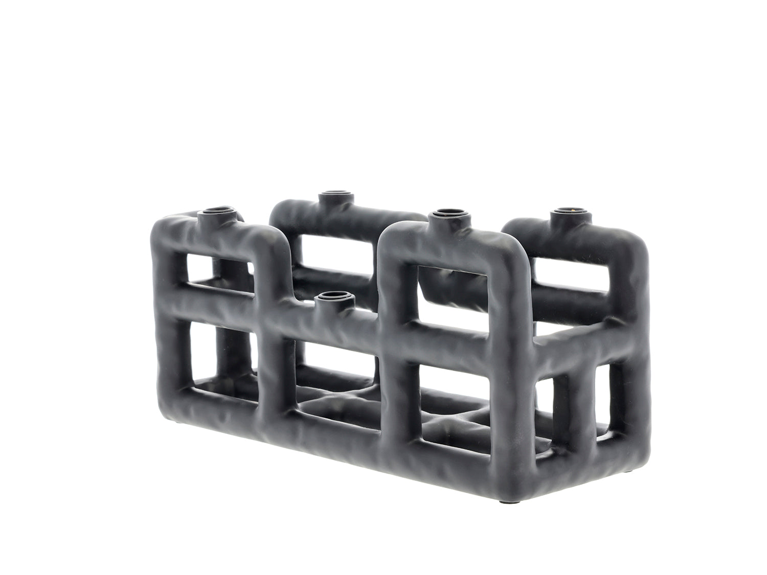 Bougeoir Lyst en Polyrésine Noir Villa Collection - Mathon - 6