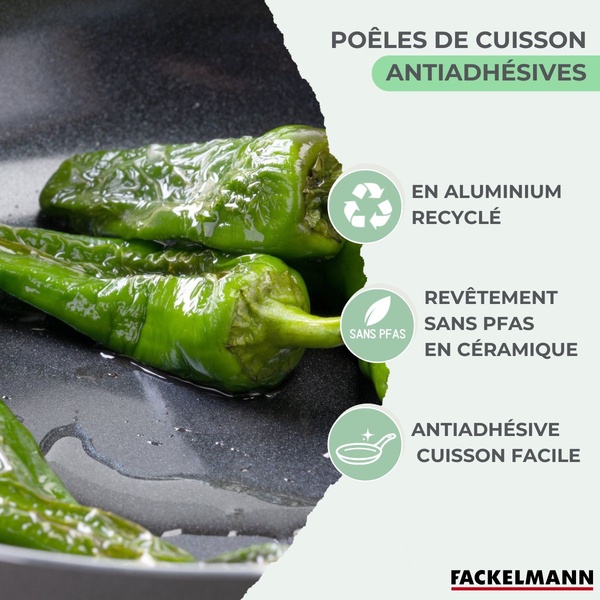 Set de 2 poêles antiadhésives céramique 16 et 20 cm  Brandao Fackelmann - Mathon - 4