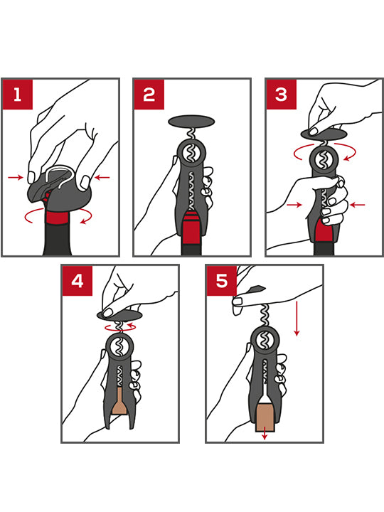 Tire-bouchon manuel Salma noir Peugeot - Mathon - 3