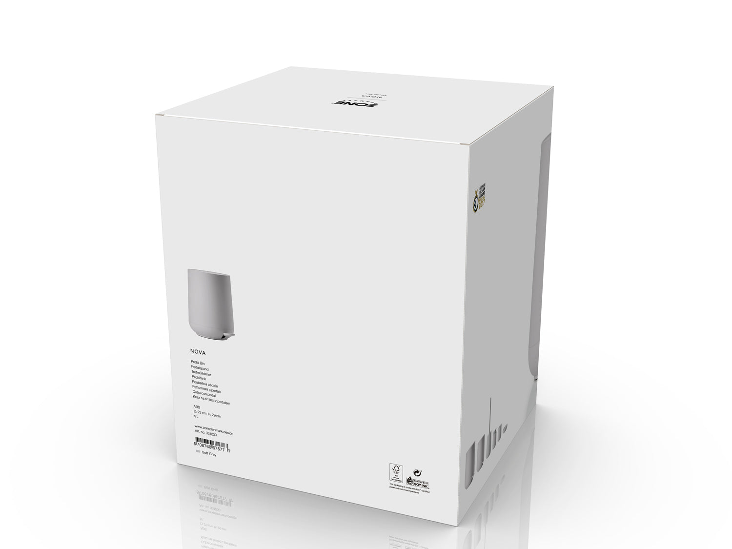 Poubelle à pédale NOVA en abs Gris clair Zone Denmark - Mathon - 4