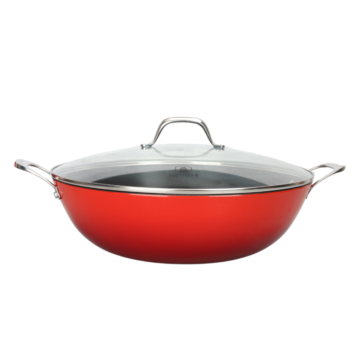 Wok rouge 36cm - "Red AirIron" Laguiole Cuisson - Mathon - 1