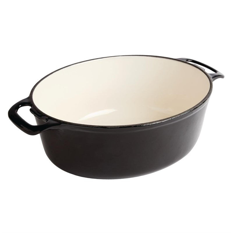 Grande cocotte ovale noire  6 litres Vogue - Mathon - 1
